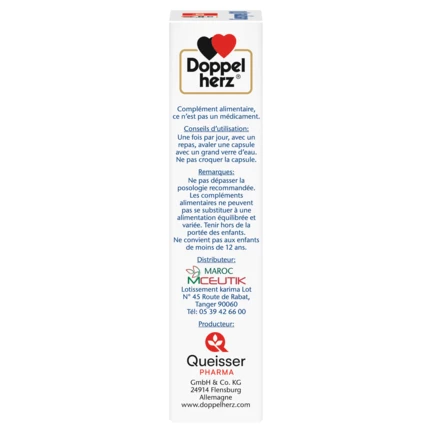 Illustration of the product packaging Doppelherz aktiv Coenzyme Q10 side view left